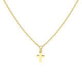 Birmingham Jewelry - 14K Yellow Gold Mini Cross Dangle Necklace - Birmingham Jewelry