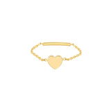 Birmingham Jewelry - 14K Yellow Gold Mini Heart Ring on Chain with Sizing Bar - Birmingham Jewelry