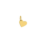 Birmingham Jewelry - 14K Yellow Gold Mini Slanted Heart Engravable Charm - Birmingham Jewelry