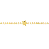 Birmingham Jewelry - 14K Yellow Gold Mini Star Station Anklet - Birmingham Jewelry