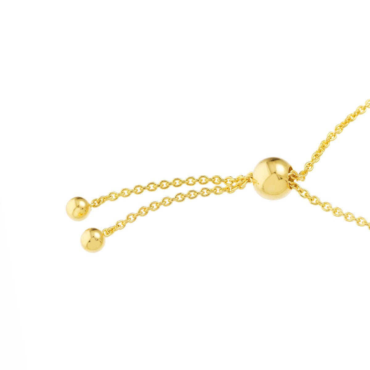 Birmingham Jewelry - 14K Yellow Gold Mini Turquoise Enamel Bezel Bolo Bracelet - Birmingham Jewelry