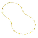 Birmingham Jewelry - 14K Yellow Gold Mix Hammered Crosses Station Necklace - Birmingham Jewelry