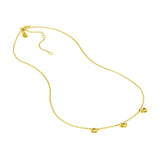 Birmingham Jewelry - 14K Yellow Gold Mommy Loves You Triple Puff Heart Adj. Necklace - Birmingham Jewelry