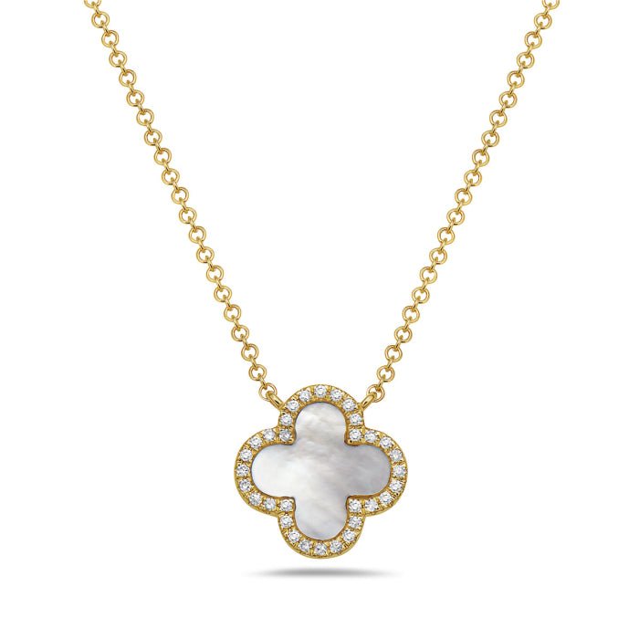 14K Yellow Gold Mother of Pearl Necklace Birmingham Jewelry Necklace Birmingham Jewelry 