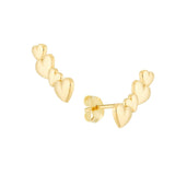 Birmingham Jewelry - 14K Yellow Gold Multi Heart Earrings - Birmingham Jewelry