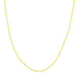 Birmingham Jewelry - 14K Yellow Gold Neon Yellow Enamel Bead Piatto Chain - Birmingham Jewelry