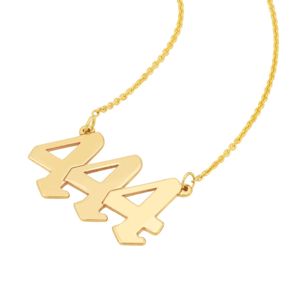 Birmingham Jewelry - 14K Yellow Gold Numerology Angelical No 444 - Protection - Birmingham Jewelry