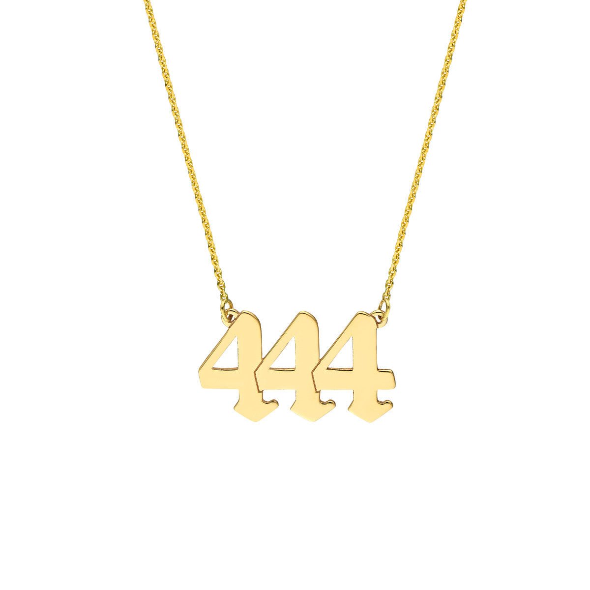 Birmingham Jewelry - 14K Yellow Gold Numerology Angelical No 444 - Protection - Birmingham Jewelry