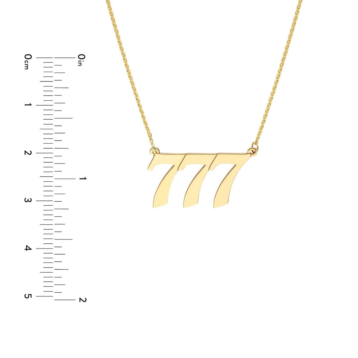 Birmingham Jewelry - 14K Yellow Gold Numerology Angelical No 777 - Luck - Birmingham Jewelry