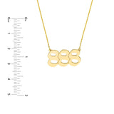 Birmingham Jewelry - 14K Yellow Gold Numerology Angelical No 888 - Balance - Birmingham Jewelry