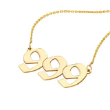 Birmingham Jewelry - 14K Yellow Gold Numerology Angelical No 999 - Release - Birmingham Jewelry