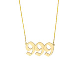 Birmingham Jewelry - 14K Yellow Gold Numerology Angelical No 999 - Release - Birmingham Jewelry