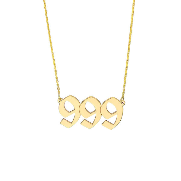 Birmingham Jewelry - 14K Yellow Gold Numerology Angelical No 999 - Release - Birmingham Jewelry