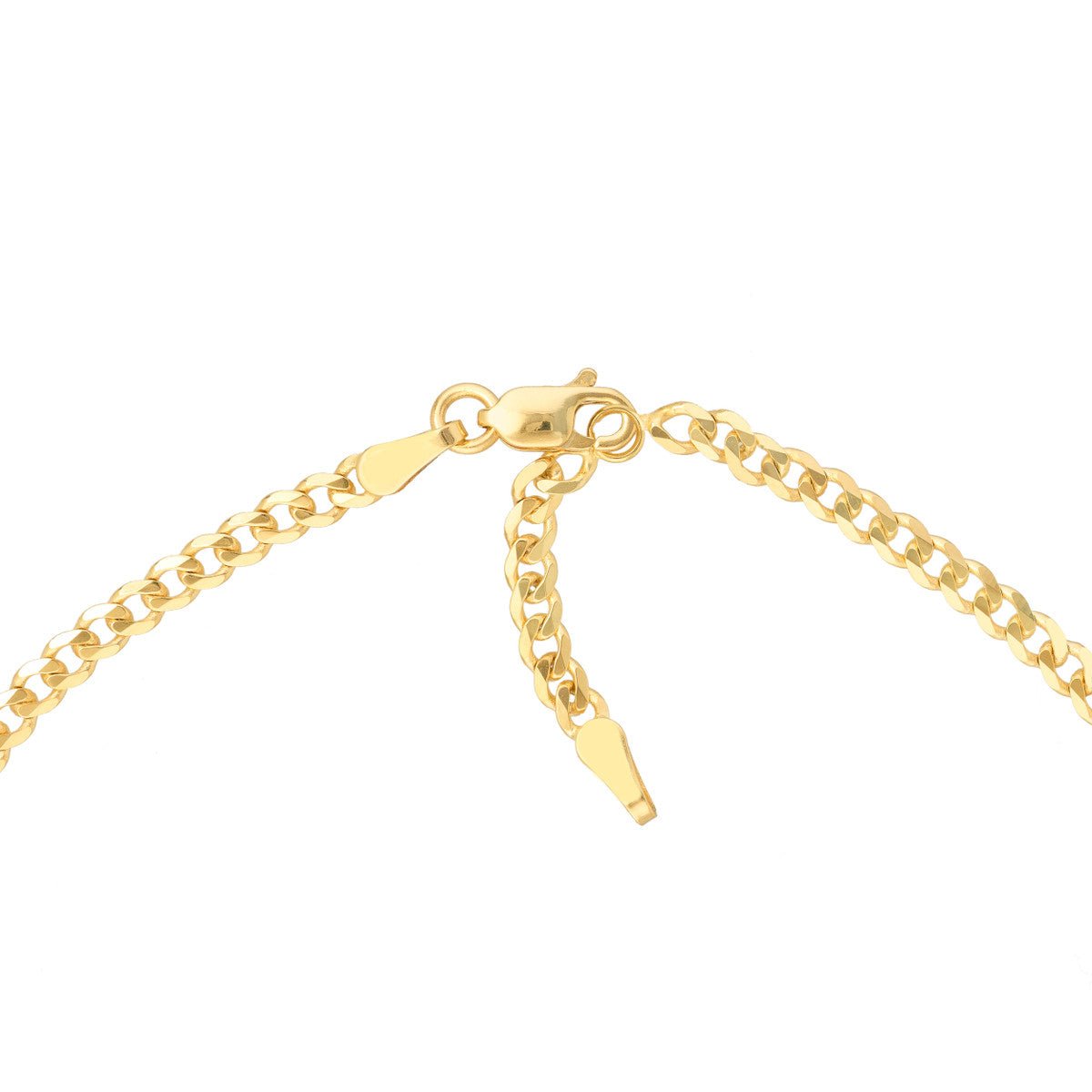 Birmingham Jewelry - 14K Yellow Gold Open Curb Chain Adjustable Anklet - Birmingham Jewelry