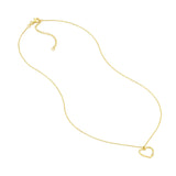 Birmingham Jewelry - 14K Yellow Gold Open Heart Diamond Bezel Necklace - Birmingham Jewelry