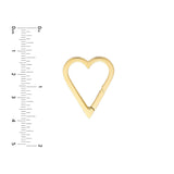 Birmingham Jewelry - 14K Yellow Gold Open Heart Push Lock - Birmingham Jewelry