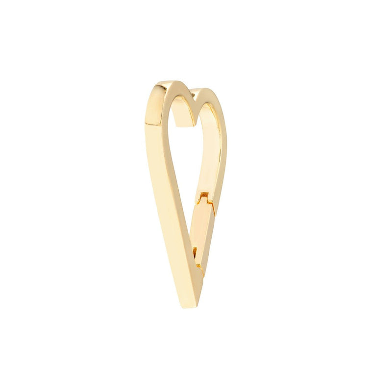 Birmingham Jewelry - 14K Yellow Gold Open Heart Push Lock - Birmingham Jewelry