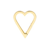 Birmingham Jewelry - 14K Yellow Gold Open Heart Push Lock - Birmingham Jewelry