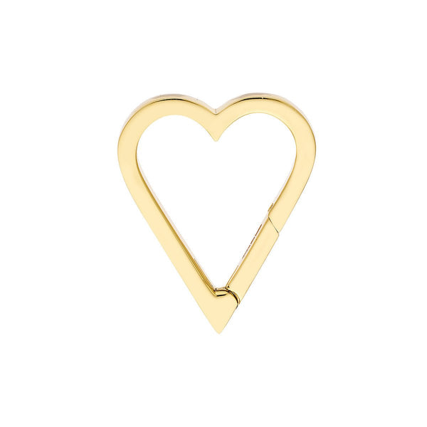 Birmingham Jewelry - 14K Yellow Gold Open Heart Push Lock - Birmingham Jewelry