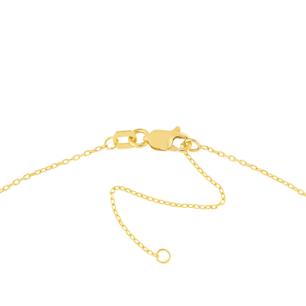 14K Yellow Gold Open Heart with Diamond Adjustable Necklace Birmingham Jewelry Necklace Birmingham Jewelry 