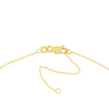 Birmingham Jewelry - 14K Yellow Gold Open Heart with Diamond Adjustable Necklace - Birmingham Jewelry
