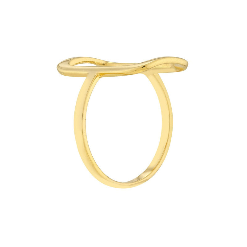 Birmingham Jewelry - 14K Yellow Gold Open Paper Clip Link Ring - Birmingham Jewelry