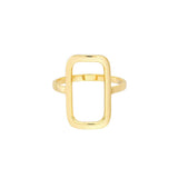 Birmingham Jewelry - 14K Yellow Gold Open Paper Clip Link Ring - Birmingham Jewelry