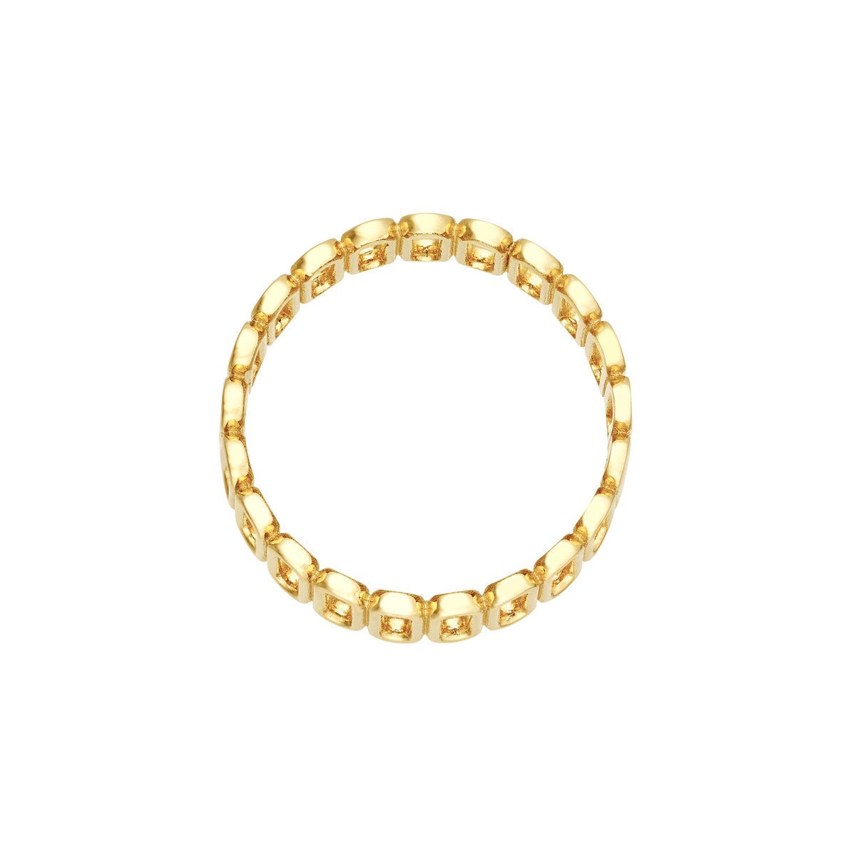 Birmingham Jewelry - 14K Yellow Gold Open Paper Clip Side by Side Ring - Birmingham Jewelry