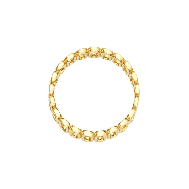 Birmingham Jewelry - 14K Yellow Gold Open Paper Clip Side by Side Ring - Birmingham Jewelry
