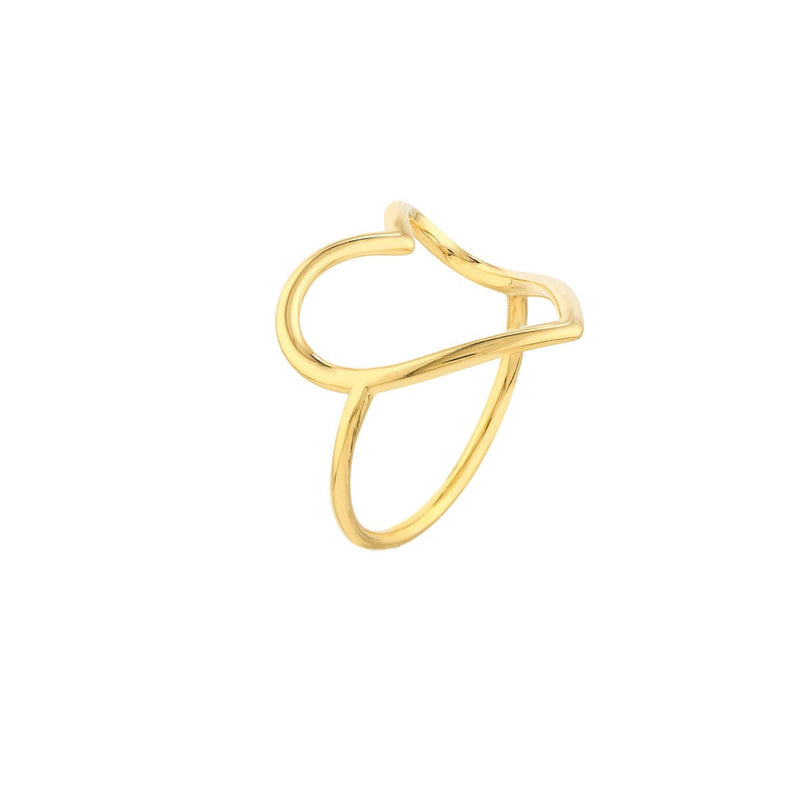 Birmingham Jewelry - 14K Yellow Gold Organic Open Heart Ring - Birmingham Jewelry