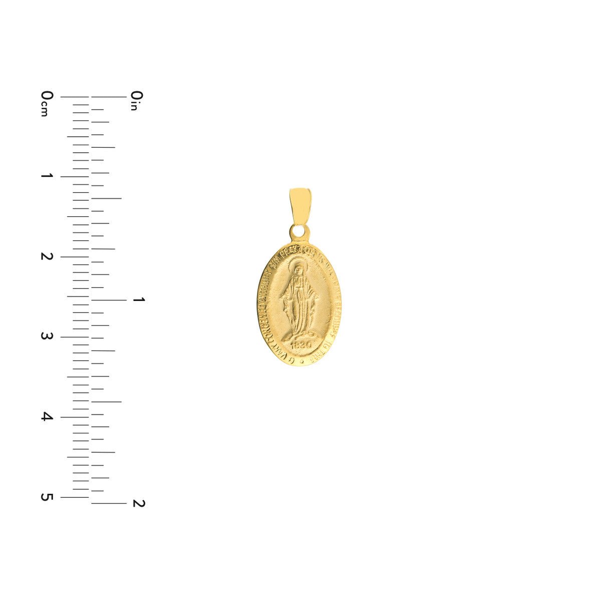 Birmingham Jewelry - 14K Yellow Gold Oval Blessed Mary Medal - Birmingham Jewelry