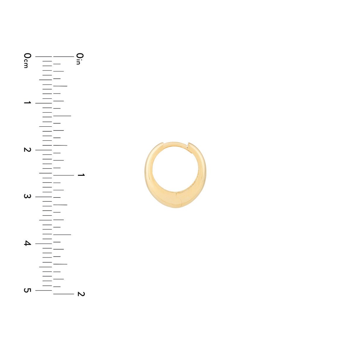 Birmingham Jewelry - 14K Yellow Gold Oval Shape Huggie Earrings - Birmingham Jewelry