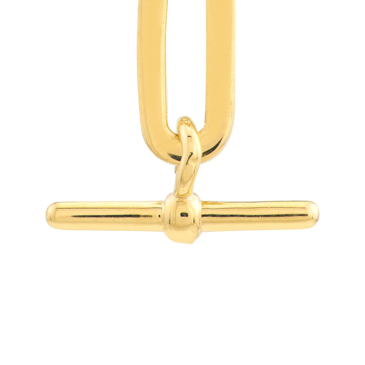 Birmingham Jewelry - 14K Yellow Gold Paper Clip and Bar Fashion Earrings - Birmingham Jewelry