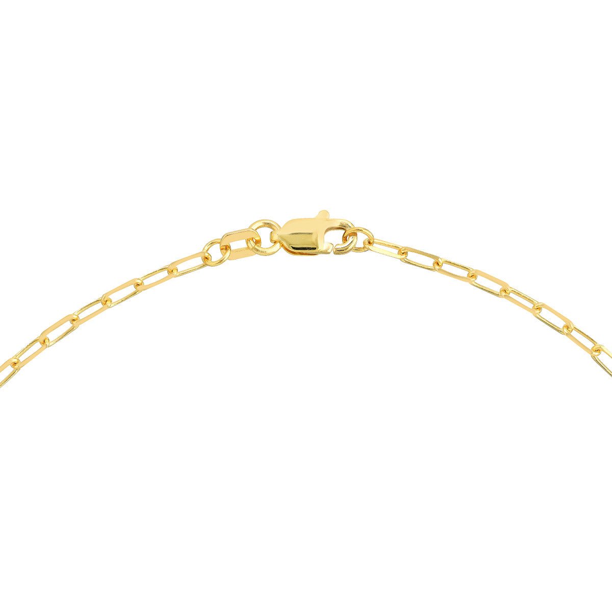 Birmingham Jewelry - 14K Yellow Gold Paper Clip Anklet with Plate Anklet - Birmingham Jewelry