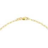 Birmingham Jewelry - 14K Yellow Gold Paper Clip with Cross Anklet - Birmingham Jewelry