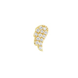 Birmingham Jewelry - 14K Yellow Gold Pave Diamond Angel Wings Stud Earrings - Birmingham Jewelry