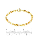 Birmingham Jewelry - 14K Yellow Gold Pave Diamond Pear Lock Curb Chain Bracelet - Birmingham Jewelry