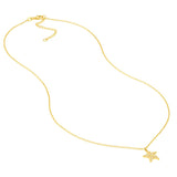 Birmingham Jewelry - 14K Yellow Gold Pave Diamond Starfish Necklace - Birmingham Jewelry