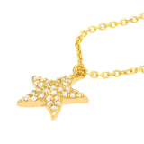 Birmingham Jewelry - 14K Yellow Gold Pave Diamond Starfish Necklace - Birmingham Jewelry