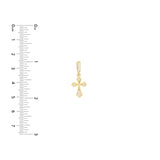 Birmingham Jewelry - 14K Yellow Gold Pointed Edge Mini CZ Cross Pendant - Birmingham Jewelry