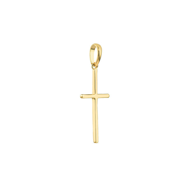 Birmingham Jewelry - 14K Yellow Gold Polished Cross Pendant with Rounded Edges - Birmingham Jewelry