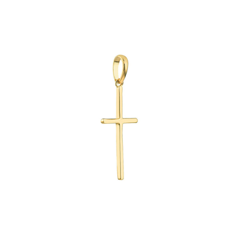 Birmingham Jewelry - 14K Yellow Gold Polished Cross Pendant with Rounded Edges - Birmingham Jewelry