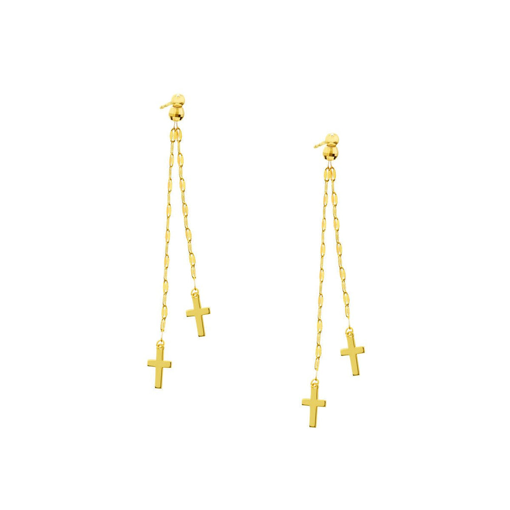Stainless Steel Cross Earrings-3 Dangle Cross For Men and Women – Amafhha  Jewels