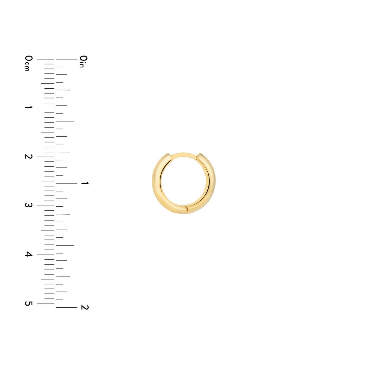 Birmingham Jewelry - 14K Yellow Gold Polished Wide Huggie Earrings - Birmingham Jewelry