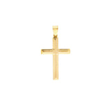 Birmingham Jewelry - 14K Yellow Gold Polished with Raised Satin Cross Pendant - Birmingham Jewelry