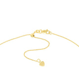 Birmingham Jewelry - 14K Yellow Gold Polished/Fluted Cross Open Curb Chain Choker - Birmingham Jewelry