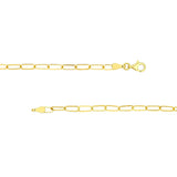 Birmingham Jewelry - 14K Yellow Gold Puff Heart Paper Clip Bracelet - Birmingham Jewelry