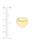 Birmingham Jewelry - 14K Yellow Gold Puff Heart Polished Earrings - Birmingham Jewelry