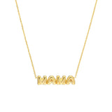 Birmingham Jewelry - 14K Yellow Gold Puff Mama Adjustable Necklace w/Pear Shape Lock - Birmingham Jewelry