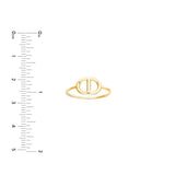 Birmingham Jewelry - 14K Yellow Gold Puff Mariner Link Design Ring - Birmingham Jewelry